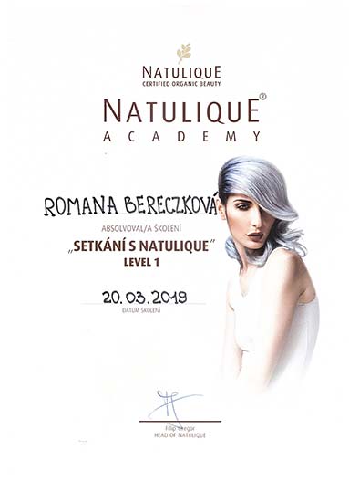 Natulique certifikát - Setkání s Natulique (Level 1)