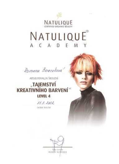 Natulique certifikát - Tajemství kreativního barvení level 4